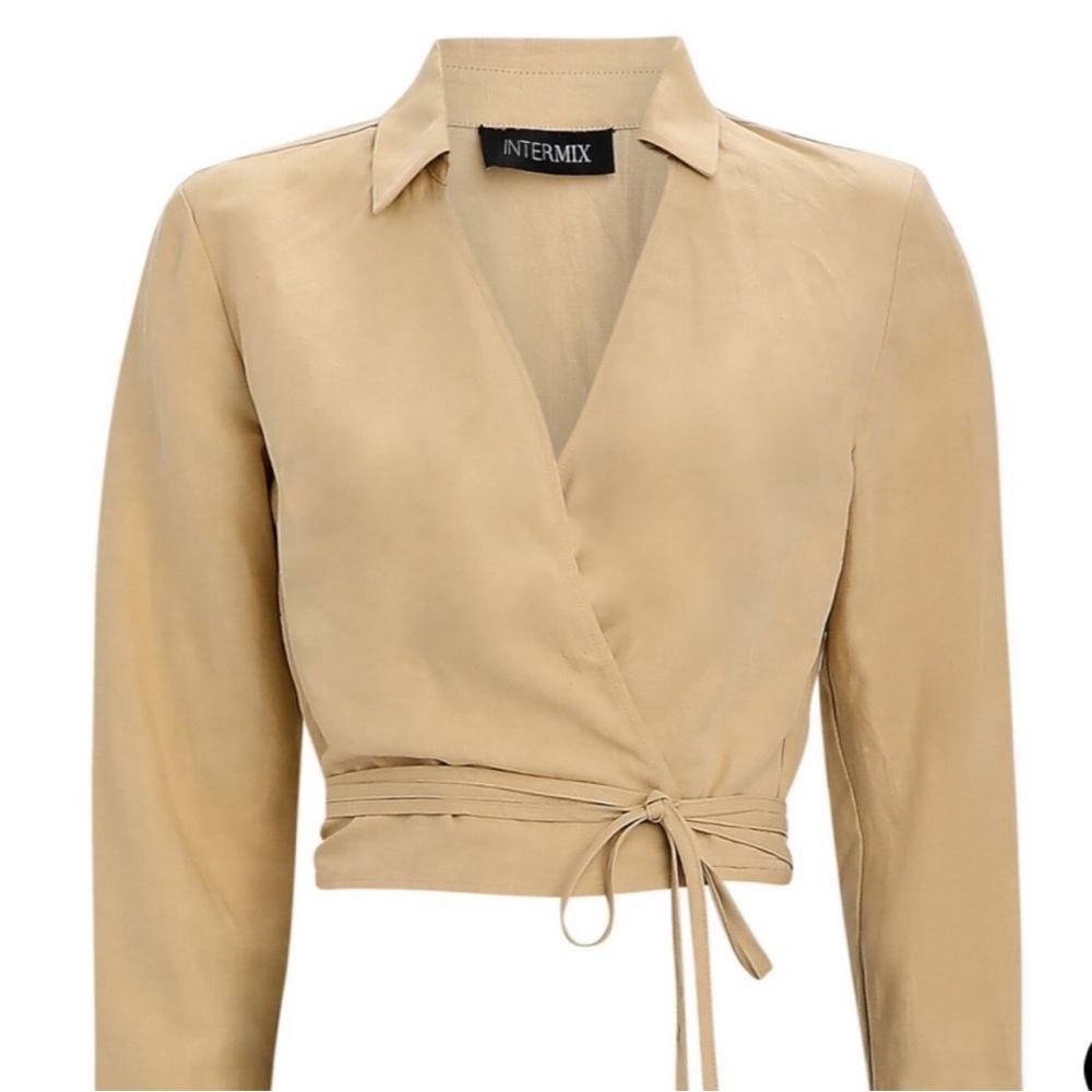 Intermix Wrap Crop Top (New With Tags)